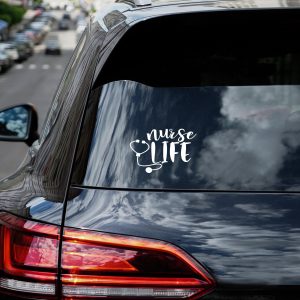 Nurse Life Vinyl Decal Sticker, Stethoscope Design, Medical Professional Gift, Custom Nurse Decal